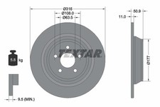 TEXTAR 92292503 Brake Disc for FORD,FORD (CHANGAN),FORD AUSTRALIA,LINCOLN