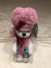 Gemmy Christmas Pink Poodle Dog Animated Plush Dances Sings Hairdresser New