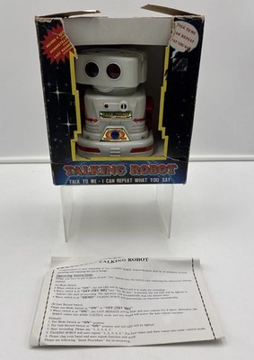 Vintage TALK TO ME ROBOT - 6'' 1980s Chain Fong Toys Records & Talks!