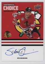 2025 Chicago Blackhawks Centennial Choice Signatures Stu Grimson #CS-SG Auto 3d2