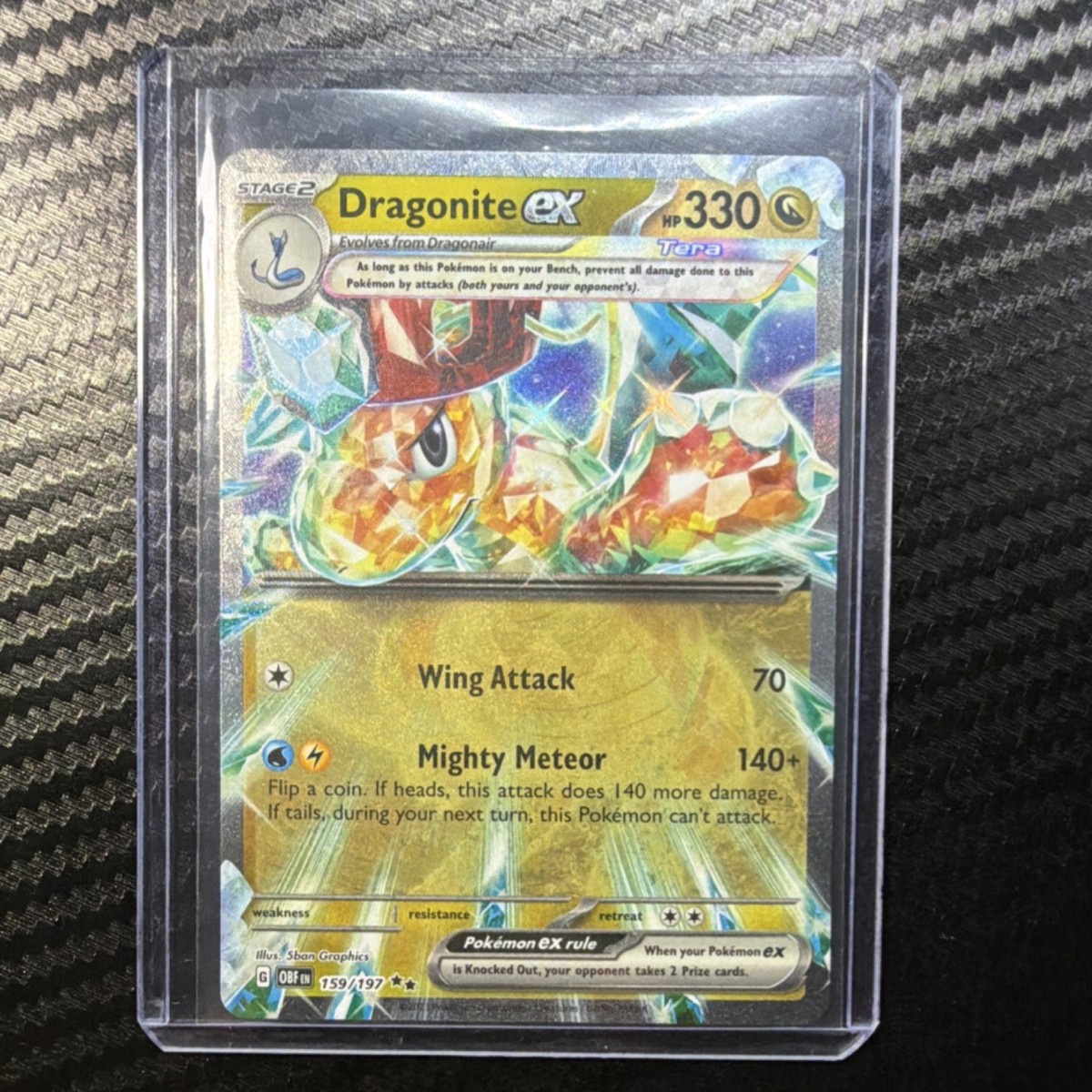 rarest dragonite pokemon card Pokémon Dragonite ex 159/197 SV03: Obsidian Flames Double Rare Holo 330 HP