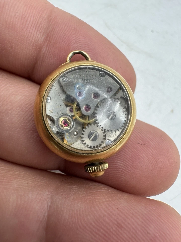 Vintage Bucherer 17 Jewels Swiss Made Pendant Watch AS IS FOR PARTS - Image 4 of 4
