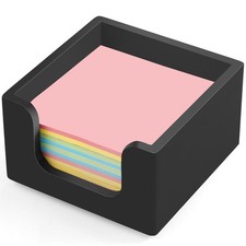 Bivvclaz Wood Sticky Note Holder, 3 x 3 Inch Post It Note Dispenser for Offic...