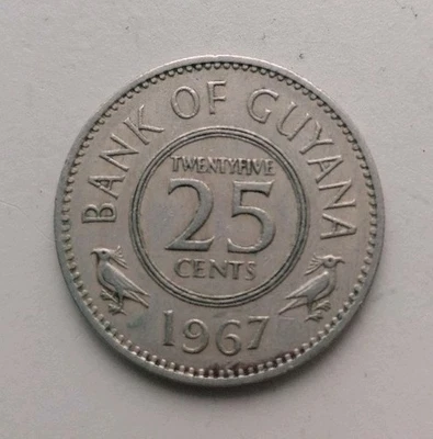Guyana - 25 Cents Coin 1967 - As Pictured - Image 1 of 2