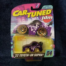 Car Tuned Jdm Series 1 22 Toyota Gr Supra 04 Purple Gold Rims Wheels