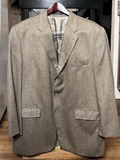 Vintage Chaps Ralph Lauren Blazer Men 46R Brown Silk Blend Tweed 3 Button Canada