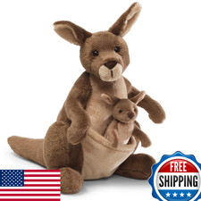 GUND Jirra Kangaroo with Removable Joey Plush Stuffed Animal 10" Ages 1 Brown