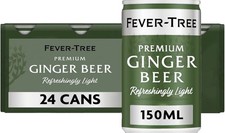 Fever-Tree Premium Ginger Beer 150ml Can - Strong Spicy Soft Drink 24 Cans