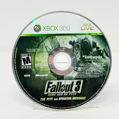 Fallout 3 Game Add-On Pack Xbox 360 The Pitt Operation Anchorage DLC Disc Only
