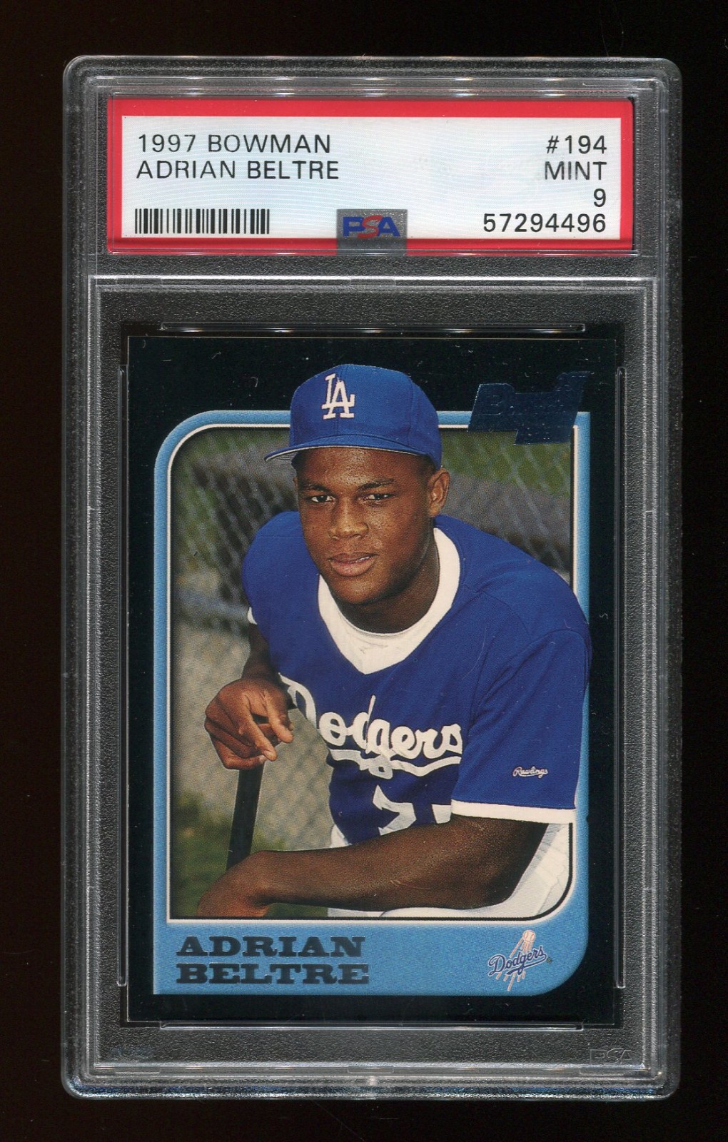 ADRIAN BELTRE 1997 BOWMAN #194 - PSA 9 MINT - RC ROOKIE HOF