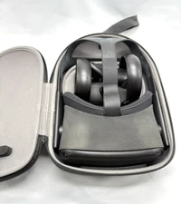 Meta Oculus Quest 1 VR Headset 64GB w/Controllers, Travel Case & Plug (NO CABLE)