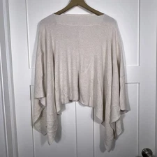 Lululemon Forward Flow Poncho Sweater Wrap Cover OS Ivory Comfy Ballet Bamboo 