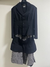 Authentic COMME des GAR ONS Black Multi-Layered Coat NWT Women's Size S CDG