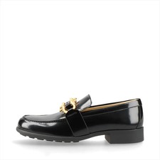 Bottega Veneta Monsieur Leather Loafer 37.5 Ladies' Black metal fittings There i