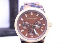 Michael Kors Jet Set MK5038 Women Brown Acrylic Analog Dial Quartz Watch