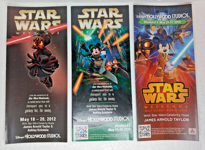 Disney's Hollywood Studios Star Wars Weekends Collectible Maps 2012 -2013 -2015
