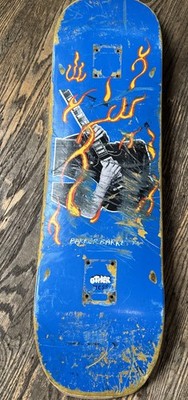 Otherness Barker Barrett Shredding SKATEBOARD DECK GUITAR BLUE 8.6