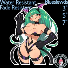 Darkstalkers Morrigan Aensland 3"/5"/7" Lewd Anime Laptop Bottle Sticker