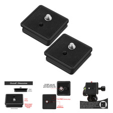 2 Pieces 41mm Camera Tripod Quick Release Plates Compatible with Tripod Ball