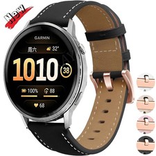 Leather Strap Band For Garmin Vivoactive 6 5 Venu 2 Plus/SQ Forerunner 570 42mm