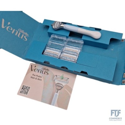 Gillette Venus Damenrasierer für den Intimbereich, mit 5 Ersatzklingen, Intimras