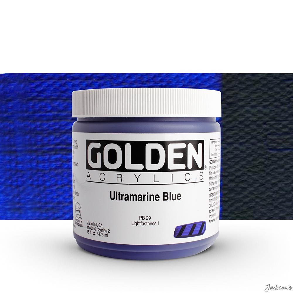 Golden Heavy Body Acrylic Paint 473ml Ultramarine Blue For Artist Painting