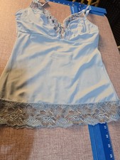 Rhonda Shear Cami Womens Sz L Blue Lace