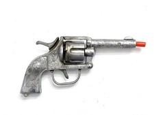 Vintage Kilgore BIG HORN Silver CAP GUN TOY 6.5" Long Metal USA