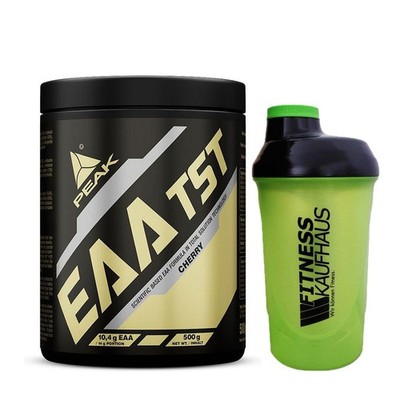 (53,90 EUR/kg) Peak EAA TST 500g Amino Pulver Geschmack wählbar + Shaker
