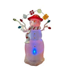 JC Penney Home Collection Light up LED Changing Color Acrylic Snowman