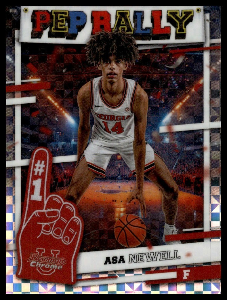 2024-25 Bowman University Chrome #PR-3 Asa Newell Pep Rally X-Fractor
