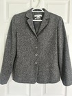 Josephine Chaus Petite Grey Silk/wool Tweed Jacket Blazer Size 10 — photo 1