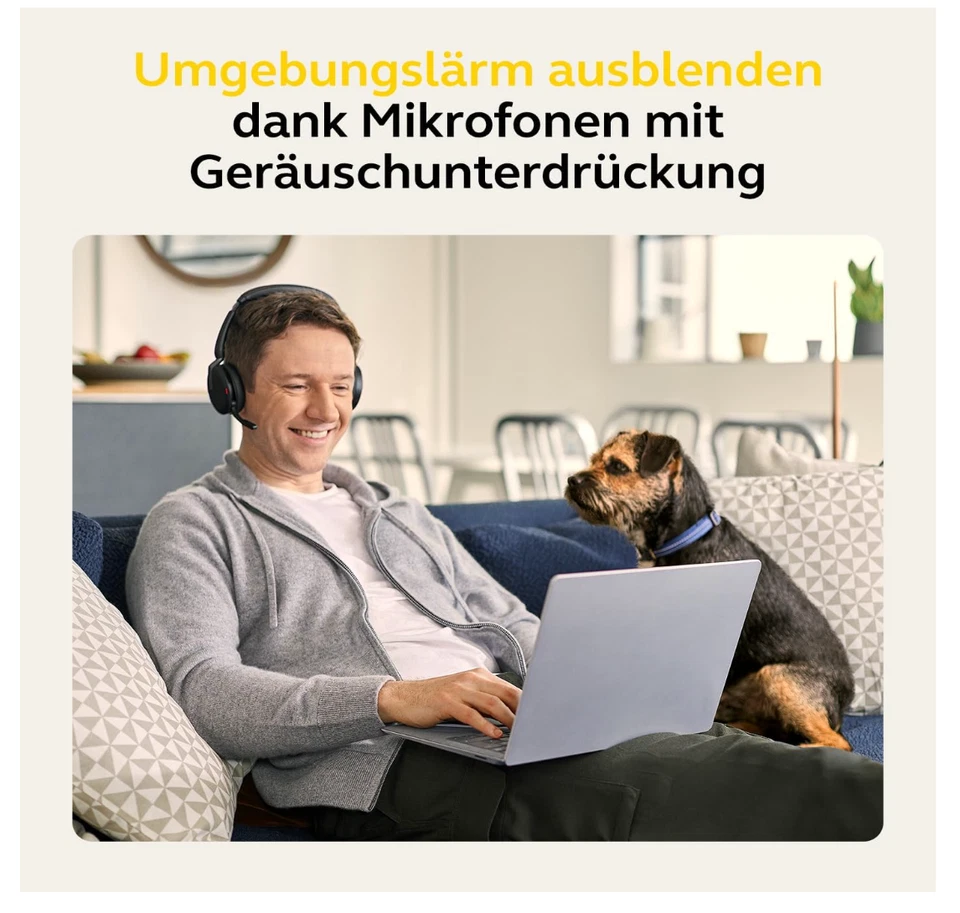 Jabra Evolve2 65 Flex Stereo USB Headset USB-C inkl Wireless-Charger *OHNE STICK - Bild 3 von 4