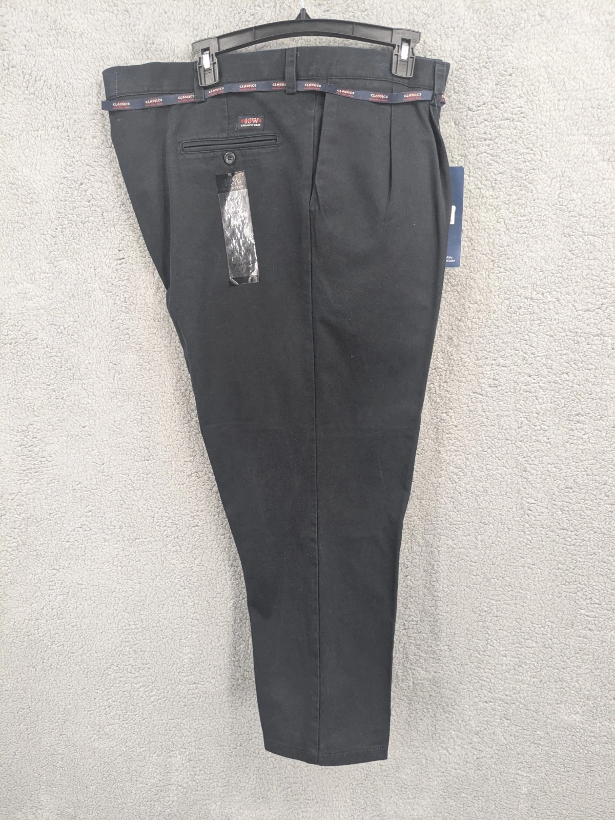 Classics 10 W Exclusive Wear, Men's Twill Pants 44x29, Black, New