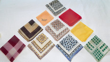 VINTAGE HANDKERCHIEF LOT LADIES HANKIES 10 EMBROIDERED CROCHETED LACE LINEN