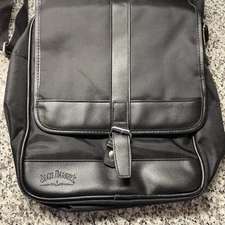 Jack Daniel’s Black Messenger Bag 13x12x4 Logo Satchel Shoulder Carry-All