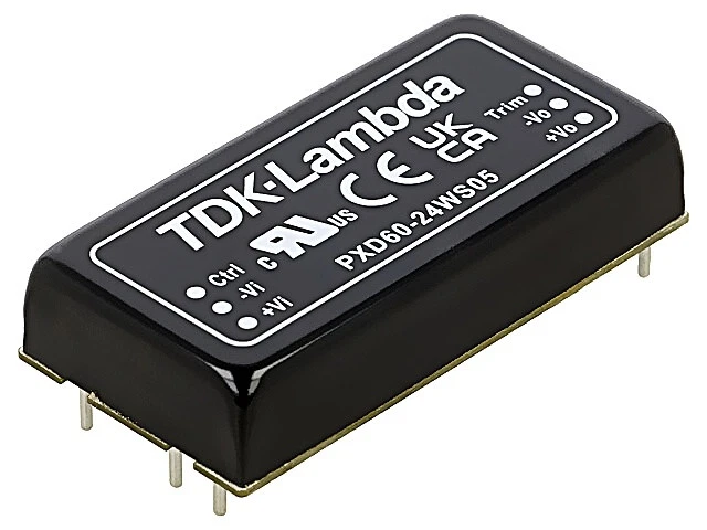PXD60-24WS05 Wandler: DC/DC 60W UEing: 9-36VDC UAusg: 5VDC IAusg: 12A 2"x1" TDK- - Bild 1 von 1