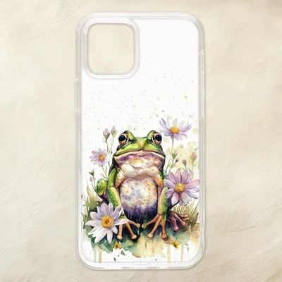 Handyhülle Frosch Blumen Aquarell Kunst süß Frühling iPhone Samsung Motorola Pixel