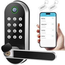 Fingerprint Smart Door Lock with Handle Keypad No More Lost Keys, Keyless...