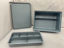 Tupperware Tuppercraft Stow-N-Go Vintage Storage Container Light Blue