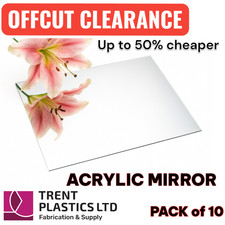 Silver Acrylic Mirror Sheet A4 Pack of 10 | 3mm & 6mm | Clearance Sale