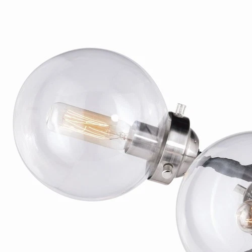 Orbit 6-Light Semi-Flush Mount in Industrial and Sputnik Style 12.25 Inches Tall - Picture 2 of 9