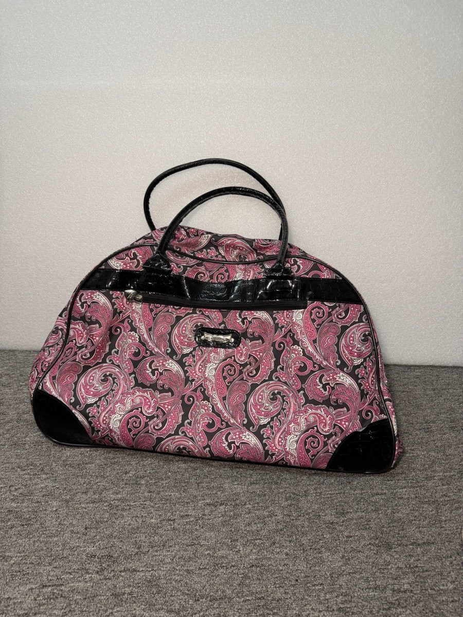 KATY様 Kathy Van Zeeland Paisley Floral Weekender Luggage Rolling Carry