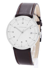 Junghans Max Bill Quartz 041/4461.02 sapphire White Dial BROWN 38mm Men's