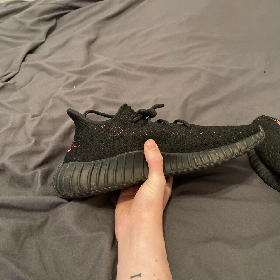 Size 10 - adidas Yeezy Boost 350 V2 Low Red Stripe, photo 3 of 5