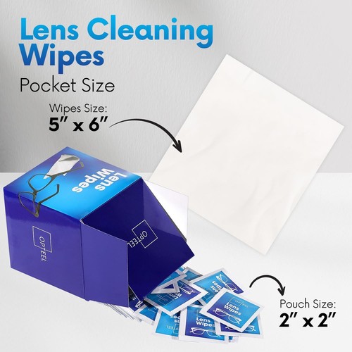 Lens Wipes for Eyeglasses - Pre-moistened Eyeglass Lens Cleaning Wipes - 600 - Picture 7 of 8