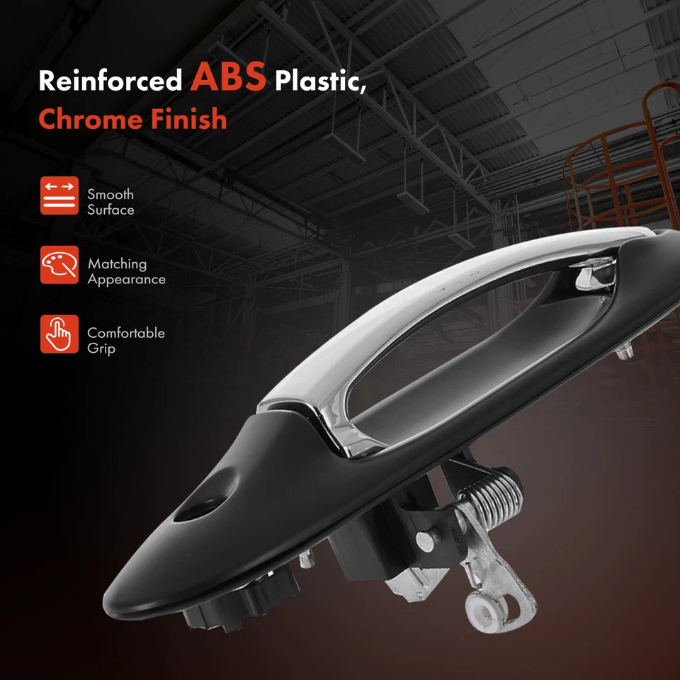 Driver dianteiro cromado + maçaneta externa preta para carro Lincoln Town 2003-2011 - Imagem 3 de 4