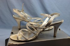 Women's SILVER BLING WORTHINGTON SANDLE shoes / pumps / heels sz 10 M INBOX