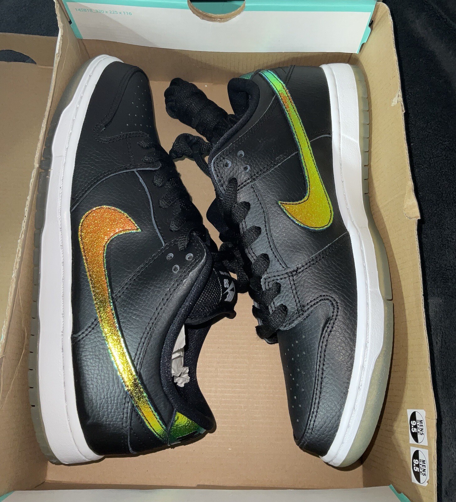 Size 9.5 - Nike SB Dunk Low Oil Spill Sparkle