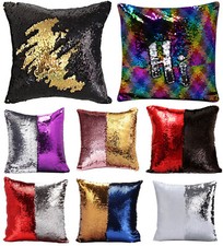 Magic Reversible Sequins Mermaid Pillow Case Cushion Cover 40 x 40 cm for Sofa 